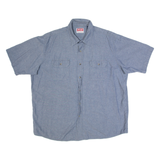 WRANGLER Mens Plain Shirt Blue XL