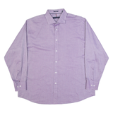 TOMMY HILFIGER Mens Plain Shirt Purple Long Sleeve XL