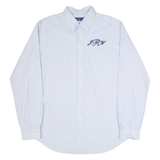 RALPH LAUREN Mens Shirt Blue Striped Long Sleeve XL