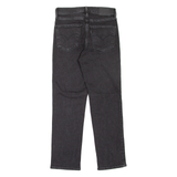 LEVI'S 724 High Rise Crop BIG E Womens Jeans Black Regular Straight W26 L25