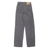LEVI'S Ribcage Womens Jeans Grey Relaxed Straight W24 L27