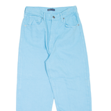 LEVI'S Barrel Crop Made & Crafted BIG E Womens Jeans Blue Loose Tapered W26 L23