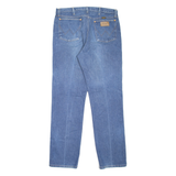 WRANGLER Mens Jeans Blue Regular Straight Stone Wash W38 L34