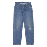 WRANGLER Mens Jeans Blue Regular Straight Stone Wash W33 L32