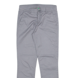 UNITED COLORS OF BENETTON Womens Trousers Grey Slim Straight W28 L28