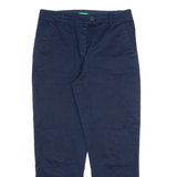 UNITED COLORS OF BENETTON Womens Trousers Blue Regular Tapered W32 L28