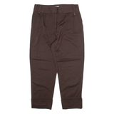 REISS Womens Trousers Brown Relaxed Tapered Wool W30 L24