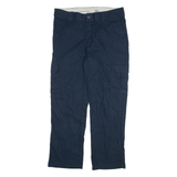 DICKIES Cargo Mens Trousers Blue Regular Straight W34 L30