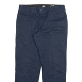 DICKIES Mens Trousers Blue Regular Straight W34 L34
