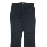 DICKIES Womens Trousers Black Slim Straight W30 L30