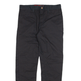 DICKIES Mens Trousers Black Slim Straight W32 L29