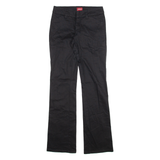 DICKIES Womens Trousers Black Slim Bootcut W26 L32