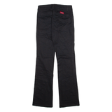 DICKIES Womens Trousers Black Slim Bootcut W26 L32