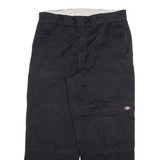 DICKIES Mens Trousers Black Relaxed Straight W34 L28