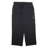 DICKIES Mens Trousers Black Relaxed Straight W34 L28