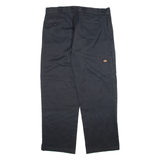 DICKIES Mens Trousers Black Loose Straight W38 L32