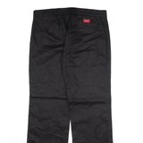 DICKIES Womens Trousers Black Relaxed Straight W34 L32