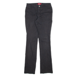 DICKIES Womens Trousers Black Slim Straight W25 L31
