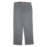 DICKIES Mens Trousers Grey Slim Straight W32 L30