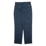 DICKIES Mens Trousers Blue Regular Straight W33 L32
