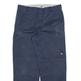 DICKIES Mens Trousers Blue Loose Straight W36 L31