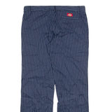 DICKIES Womens Trousers Blue Relaxed Straight W34 L31