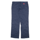 DICKIES Womens Trousers Blue Relaxed Straight W34 L31