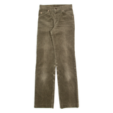 LEVI'S Womens Corduroy Trousers Brown Slim Straight 90s W24 L30