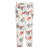 REISS Selena Floral Womens Trousers Beige Slim Skinny W26 L28