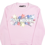 LOVE MOSCHINO Womens Sweatshirt Pink UK 8