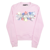 LOVE MOSCHINO Womens Sweatshirt Pink UK 8
