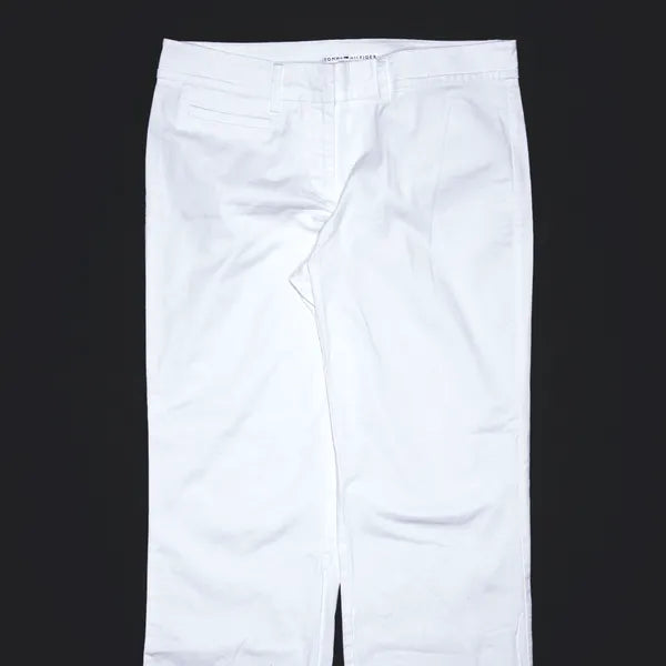 TOMMY HILFIGER White Regular Bootcut Trousers Womens W36 L33