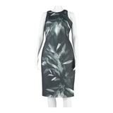 COAST Womens Bodycon Dress Grey Striped Sleeveless Midi UK 12