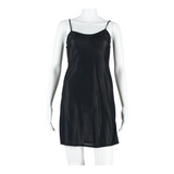 WHISTLES Womens Slip Dress Black Nylon Sleeveless Knee Length UK 10