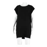 WHISTLES Oversized Womens Shift Dress Black Short Sleeve Knee Length UK 8