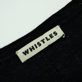 WHISTLES Womens Jumper Dress Black Long Sleeve Knee Length UK 6