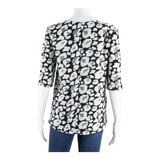 WHISTLES Oversized Womens Oversized Top Black Spotted UK 8