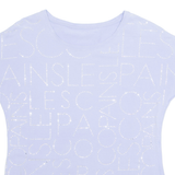 Rhinestone Womens Printed Top Purple M