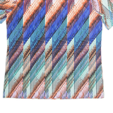 Womens Printed Top Blue Crazy Pattern M