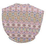 Womens Printed Top Red V-Neck Geometric M