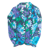 LIOLA Womens Printed Blouse Blue Collared Long Sleeve Floral L
