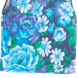 LIOLA Womens Printed Top Blue Sleeveless Floral L
