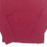 MODE EN PLUS Womens Shirt Maroon Collared Long Sleeve M