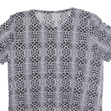 Snake Womens Printed Top Grey Animal Print M