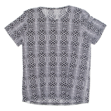 Snake Womens Printed Top Grey Animal Print M