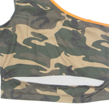 JENNYFER Womens Printed Top Green One Shoulder Camouflage M