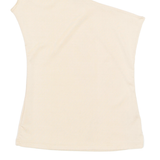 MOTIVI Womens Top Gold Button Neck One Shoulder M