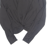 ZARA Womens Wrap Shirt Black Long Sleeve XS