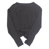 ZARA Womens Wrap Shirt Black Long Sleeve XS