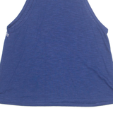 Beaded Womens Top Blue Sleeveless S
